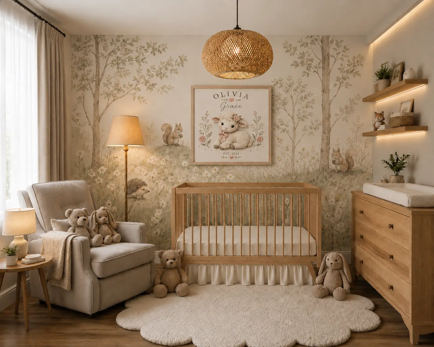 A warm, fully furnished LittleMorrow nursery