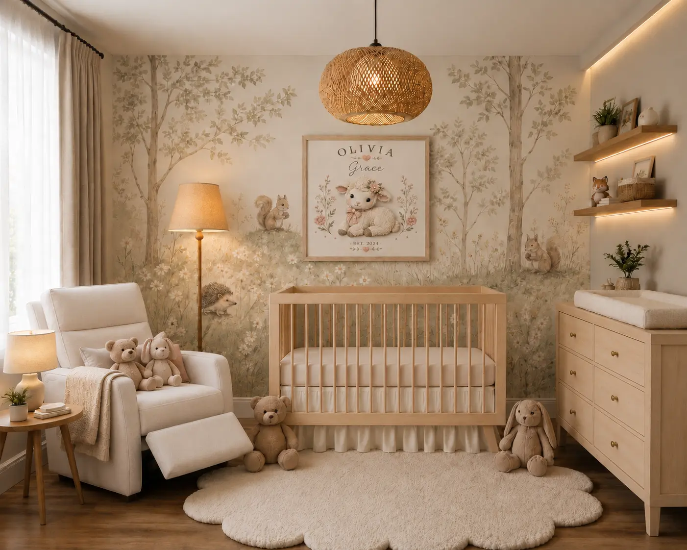 A warm, fully furnished LittleMorrow nursery